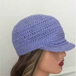 Elegant Purple Crochet Hat